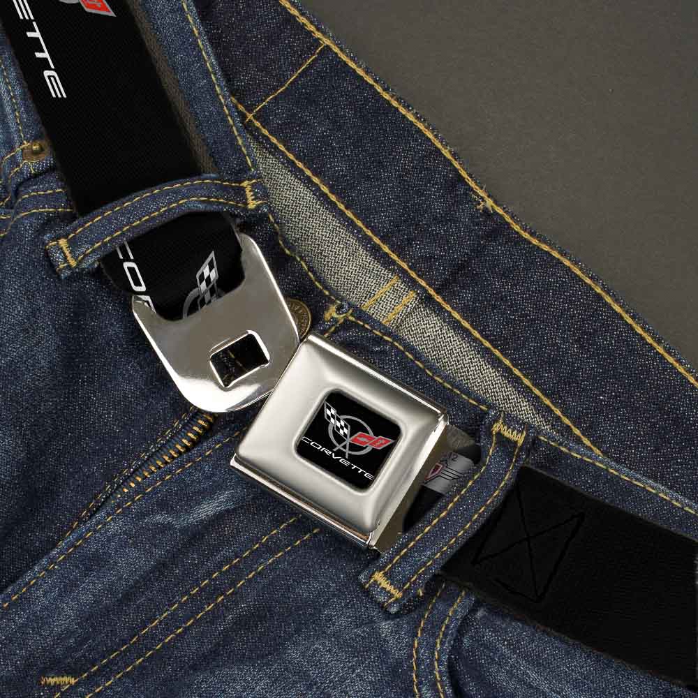 Corvette C5 Crossed Flags Logo Seatbelt Belt