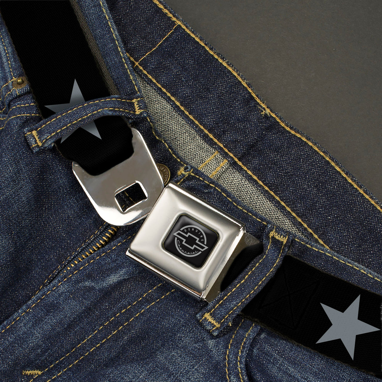 Chevy Bowtie Stars Seatbelt Belt