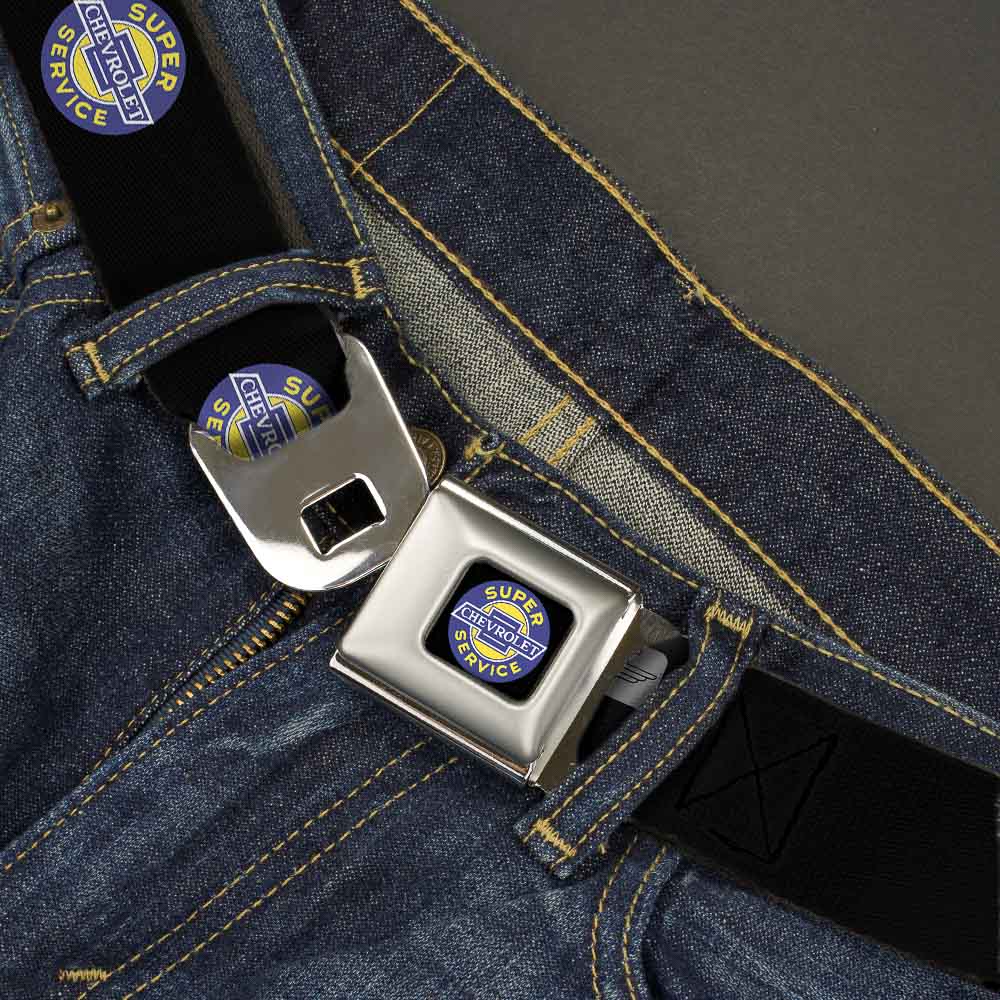 Chevrolet Super Service Logo Black Seatbelt Belt