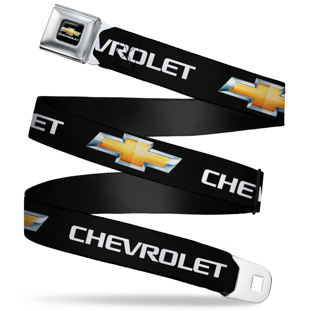 Chevy Bowtie Black & Gold Seatbelt Belt