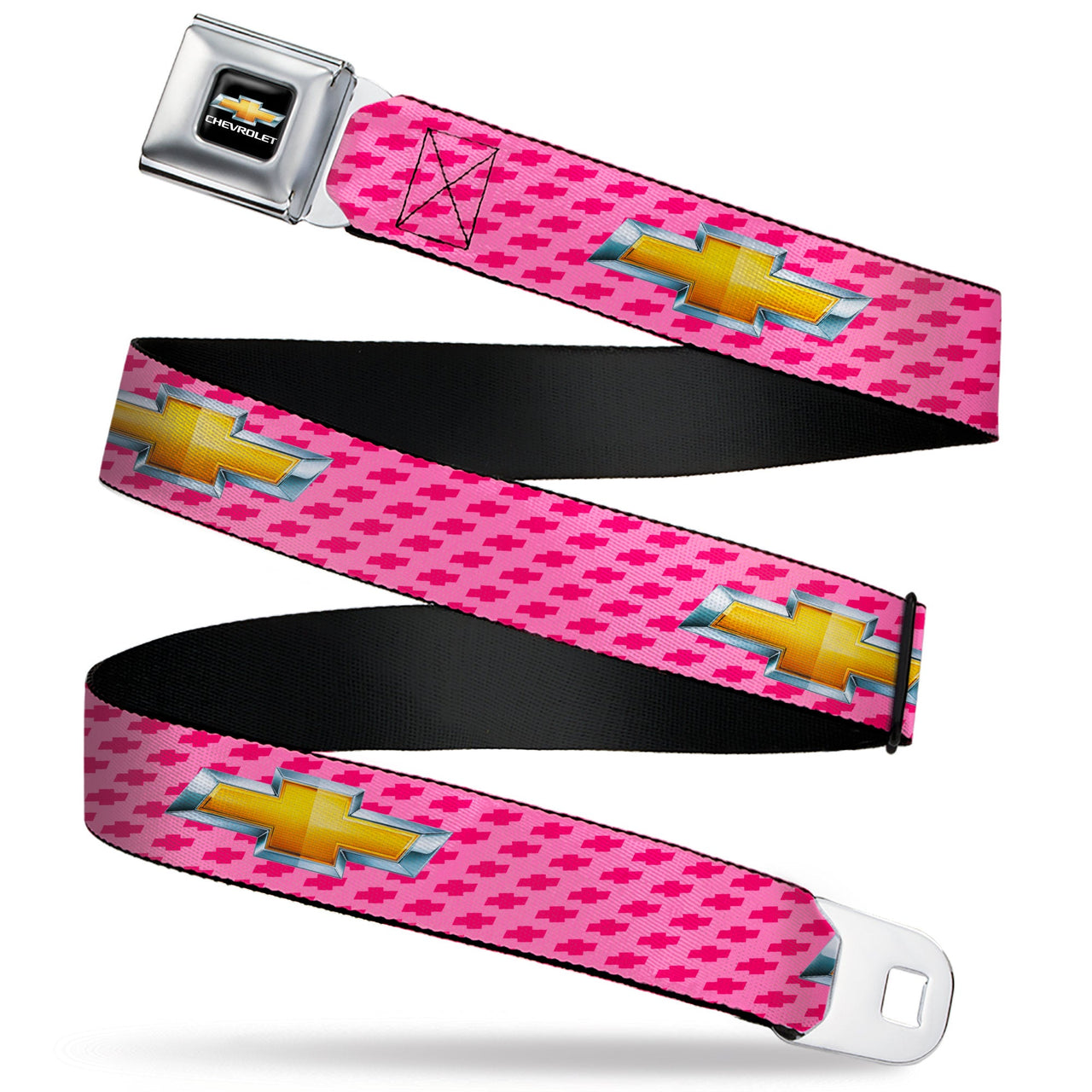 Chevy Bowtie Logo Pink Seatbelt Belt