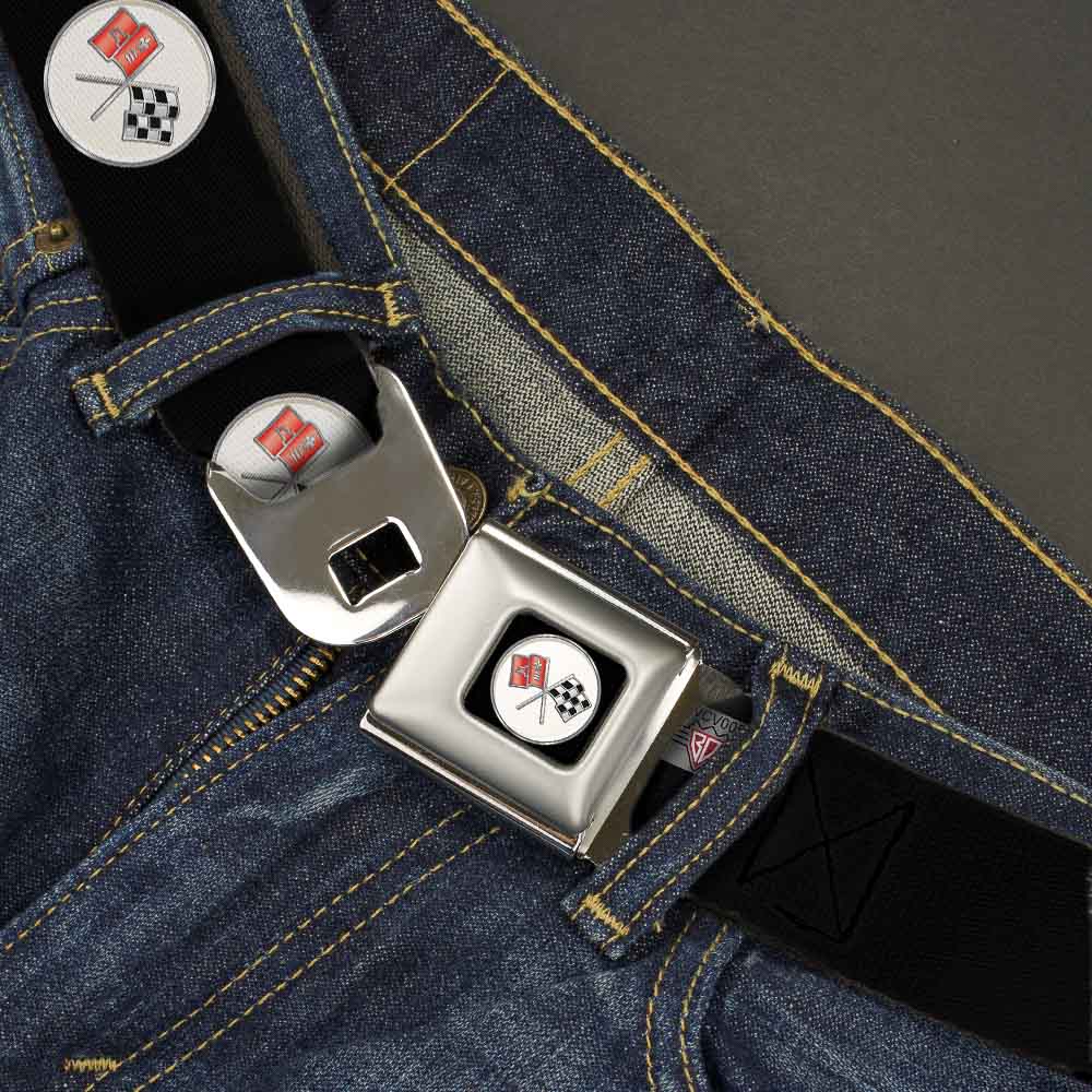 Corvette C2 Flags Logo Seatbelt Belt