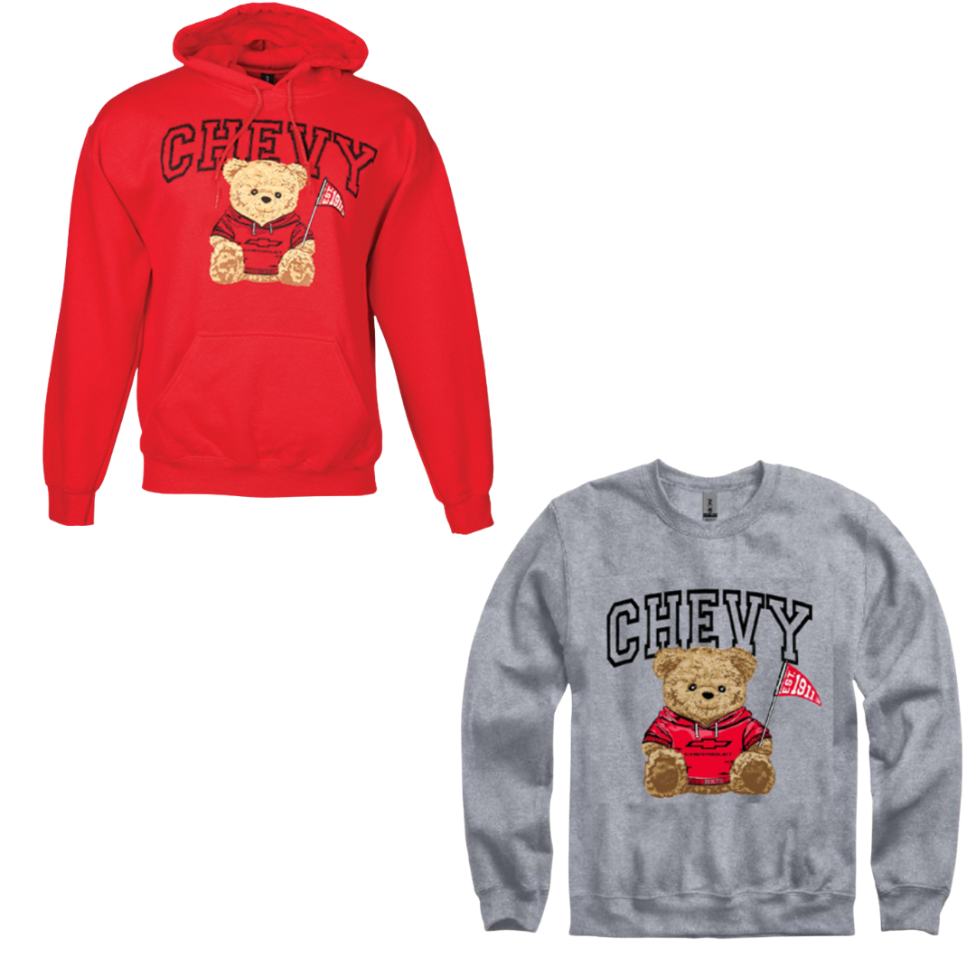 Chevy Teddy Bear Cozy Bundle: Hoodie & Crewneck