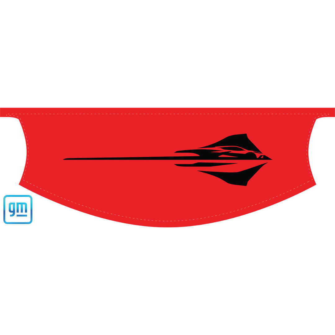 The Original C8 Corvette Convertible Trunk Cover - Black Stingray Fish / Gesture Logo