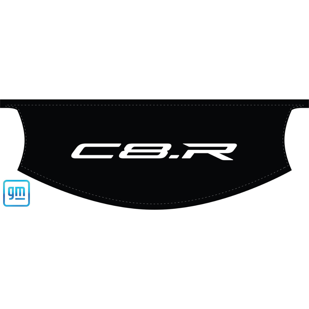 The Original C8 Corvette Convertible Trunk Cover - White C8.R Logo