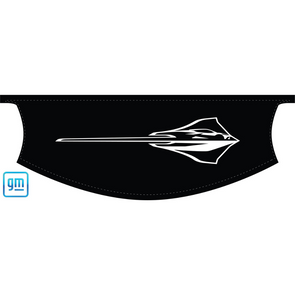 The Original C8 Corvette Convertible Trunk Cover - White Stingray Fish / Gesture Logo