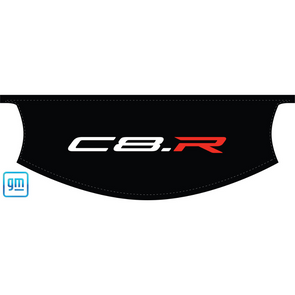 The Original C8 Corvette Convertible Trunk Cover - White and Red C8.R Logo