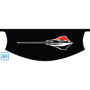 The Original C8 Corvette Convertible Trunk Cover - White and Red Stingray Fish Logo