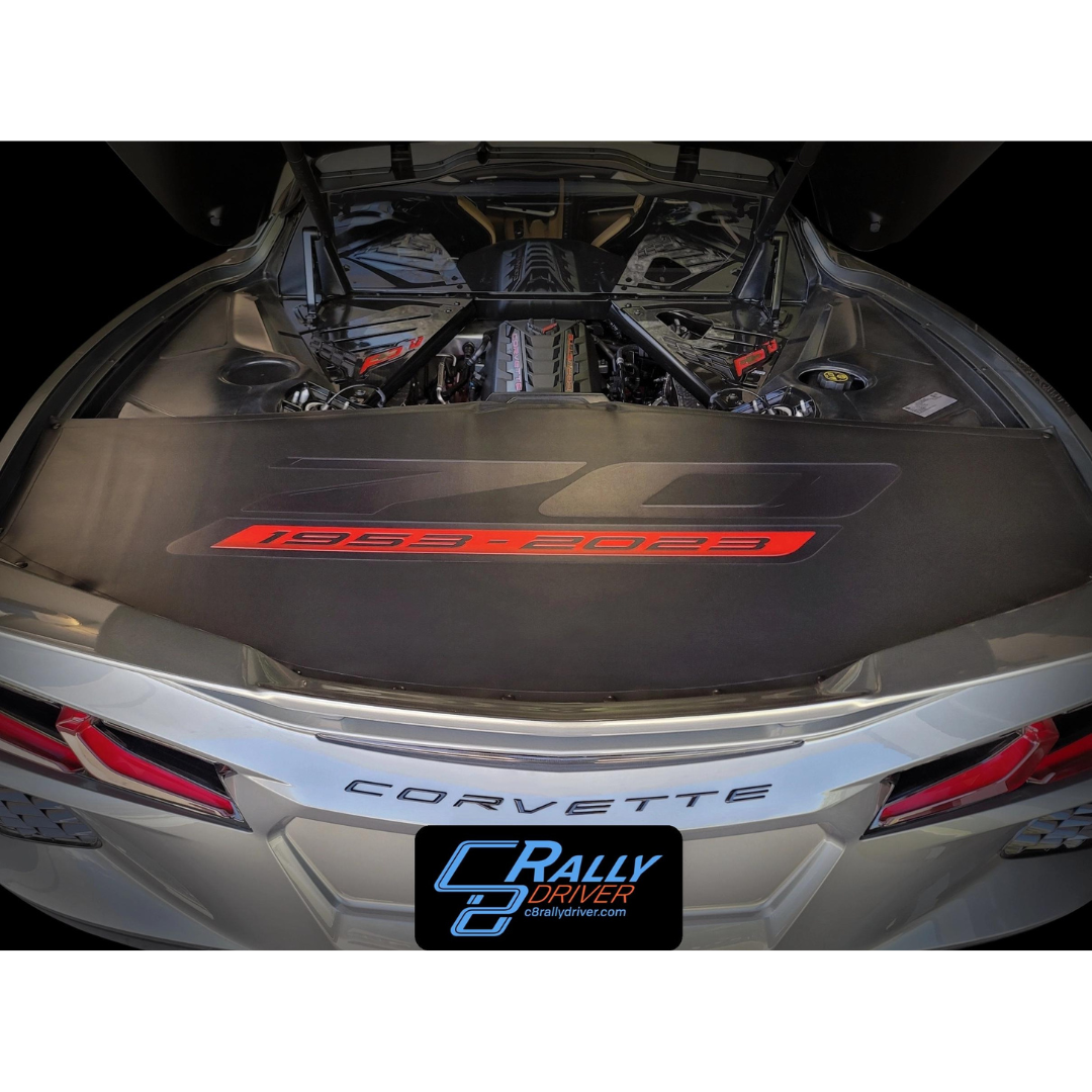 The Original C8 Corvette Convertible Trunk Cover - Black C8.R Logo