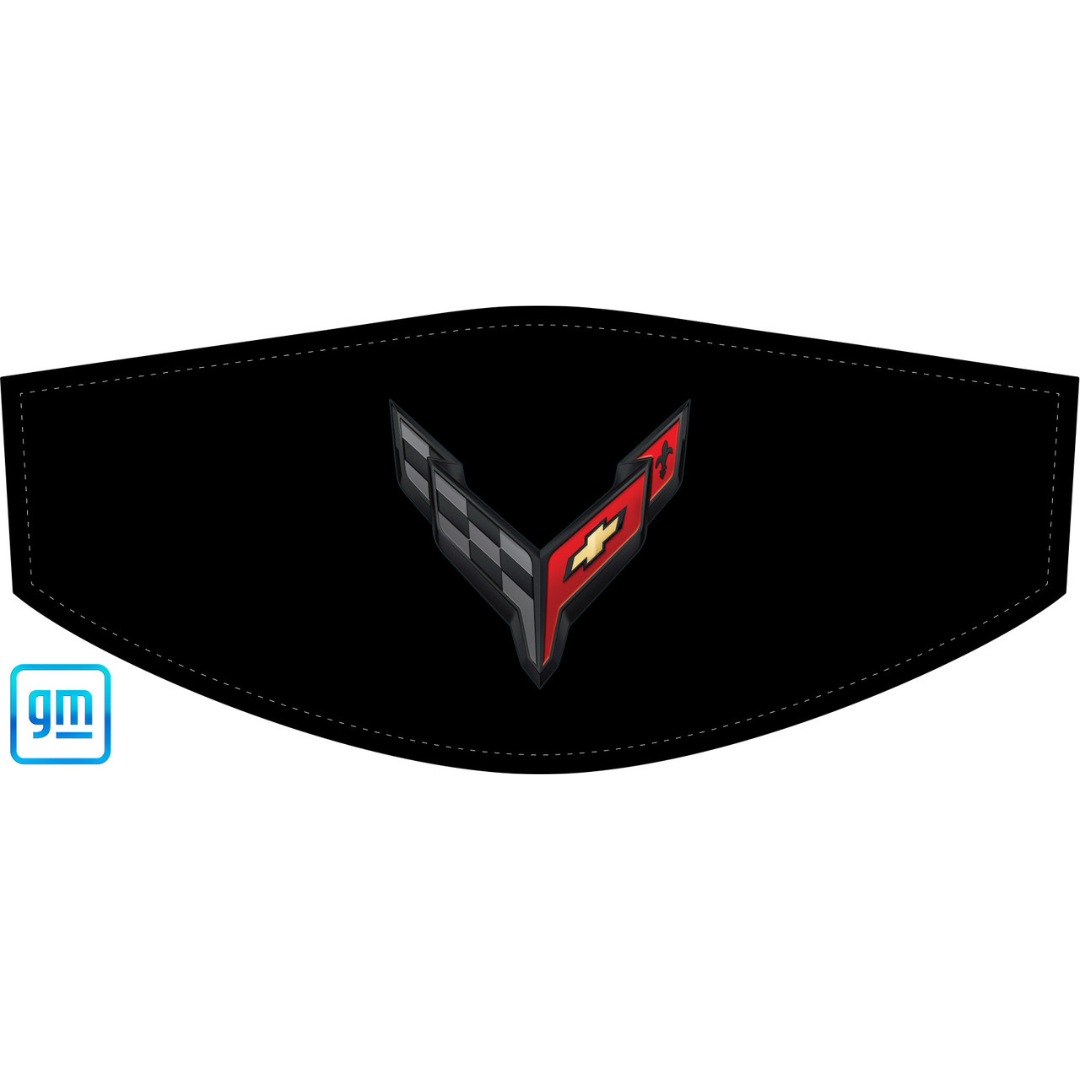 The Original C8 Corvette Trunk Cover - Carbon Flash Crossed Flags Logo