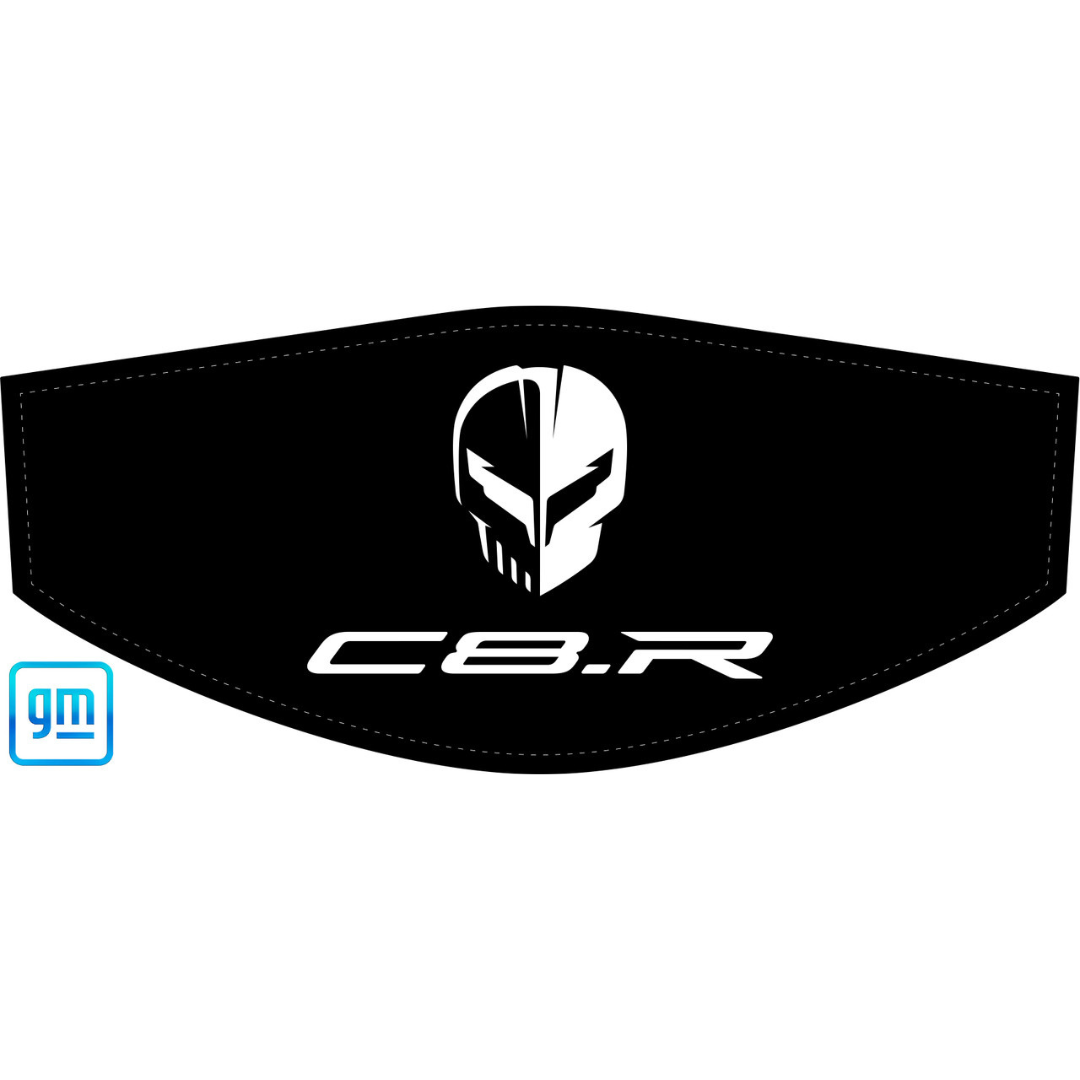 The Original C8 Corvette Trunk Cover - White Jake C8.R Logo
