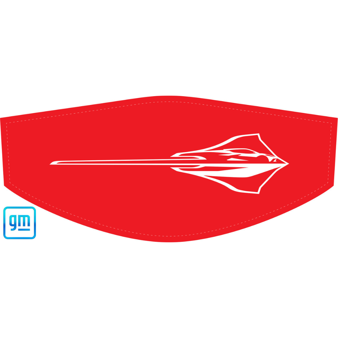 The Original C8 Corvette Trunk Cover - White Stingray Fish / Gesture Logo
