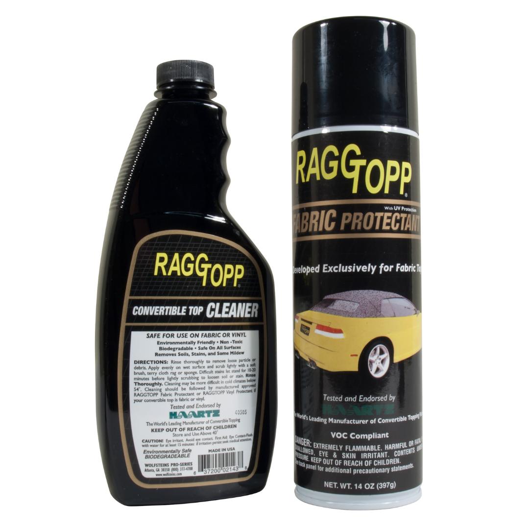 1953-2021 Universal RAGGTOPP Fabric Convertible Top Cleaner & Protectant Kit - CA