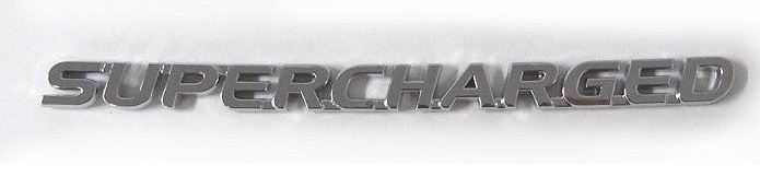 1953-2025 Universal Chrome Supercharged Badge Emblem - Set of 3 - CA-UN2475-Corvette-Store-Online