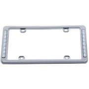 1953-2025 Universal Chrome License Plate Frame W/White LEDs - CA-UN4093-Corvette-Store-Online