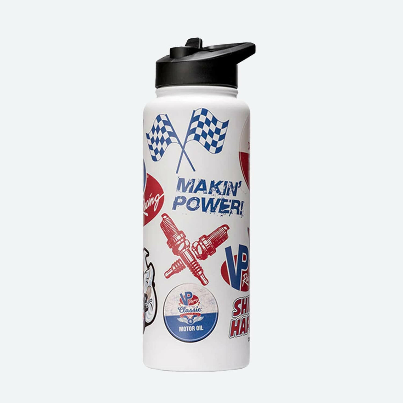 VP Racing - 34 oz. Quencher White Stainless Steel Water Bottle