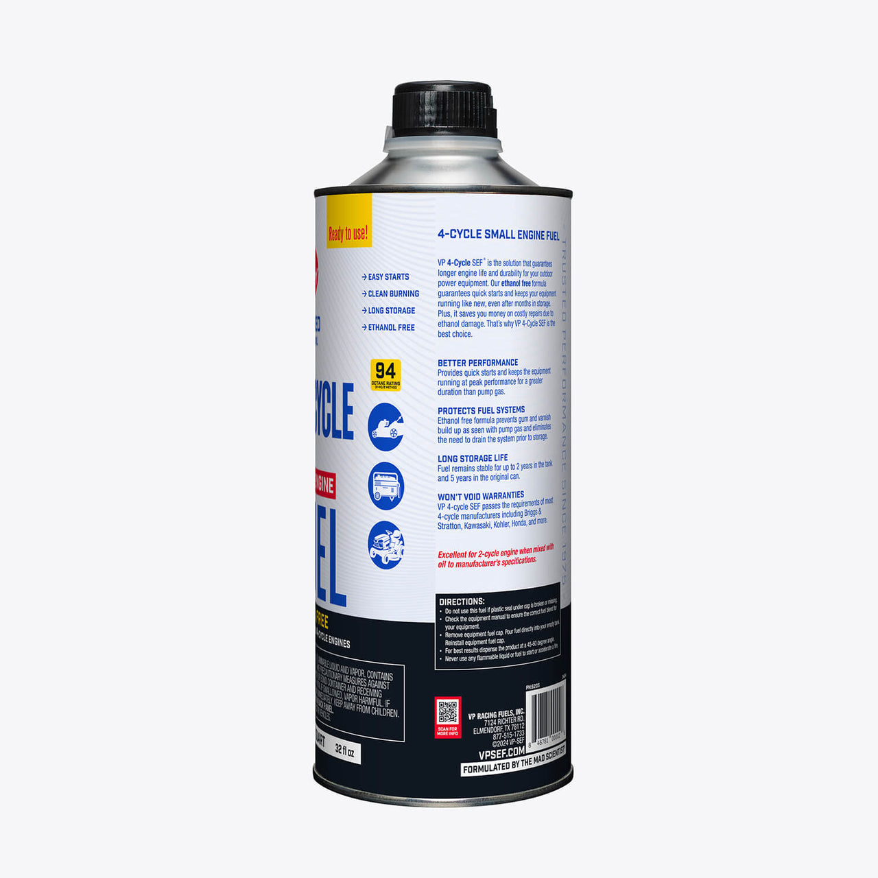 VP Racing 4-Cycle Fuel: Ethanol-Free Small Engine Fuel