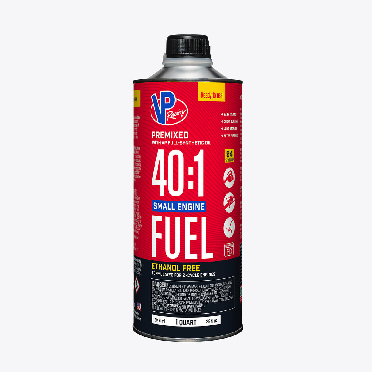 VP Racing 40:1 Fuel Mix: Premixed Ethanol-Free