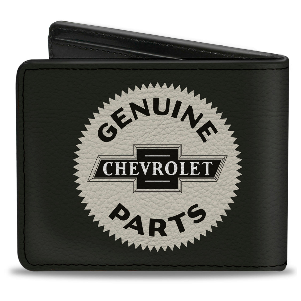 1920 Genuine Chevrolet Parts Seal Charcoal & Tan Bi-Fold Wallet
