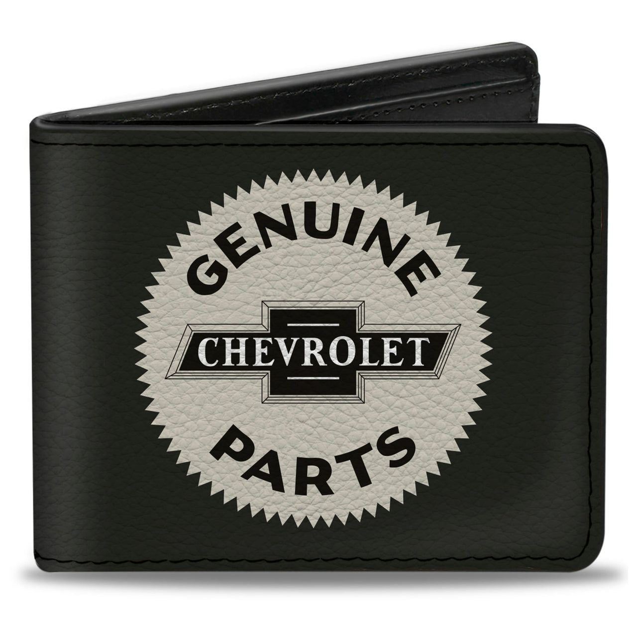 1920 Genuine Chevrolet Parts Seal Charcoal & Tan Bi-Fold Wallet