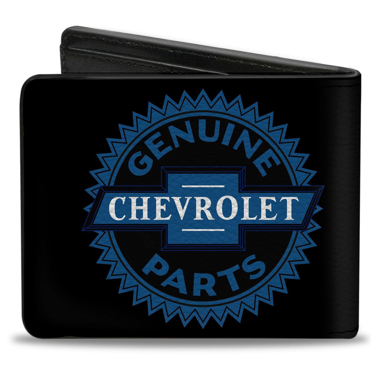 1927 Genuine Chevrolet Parts Seal Black & Blue Bi-Fold Wallet