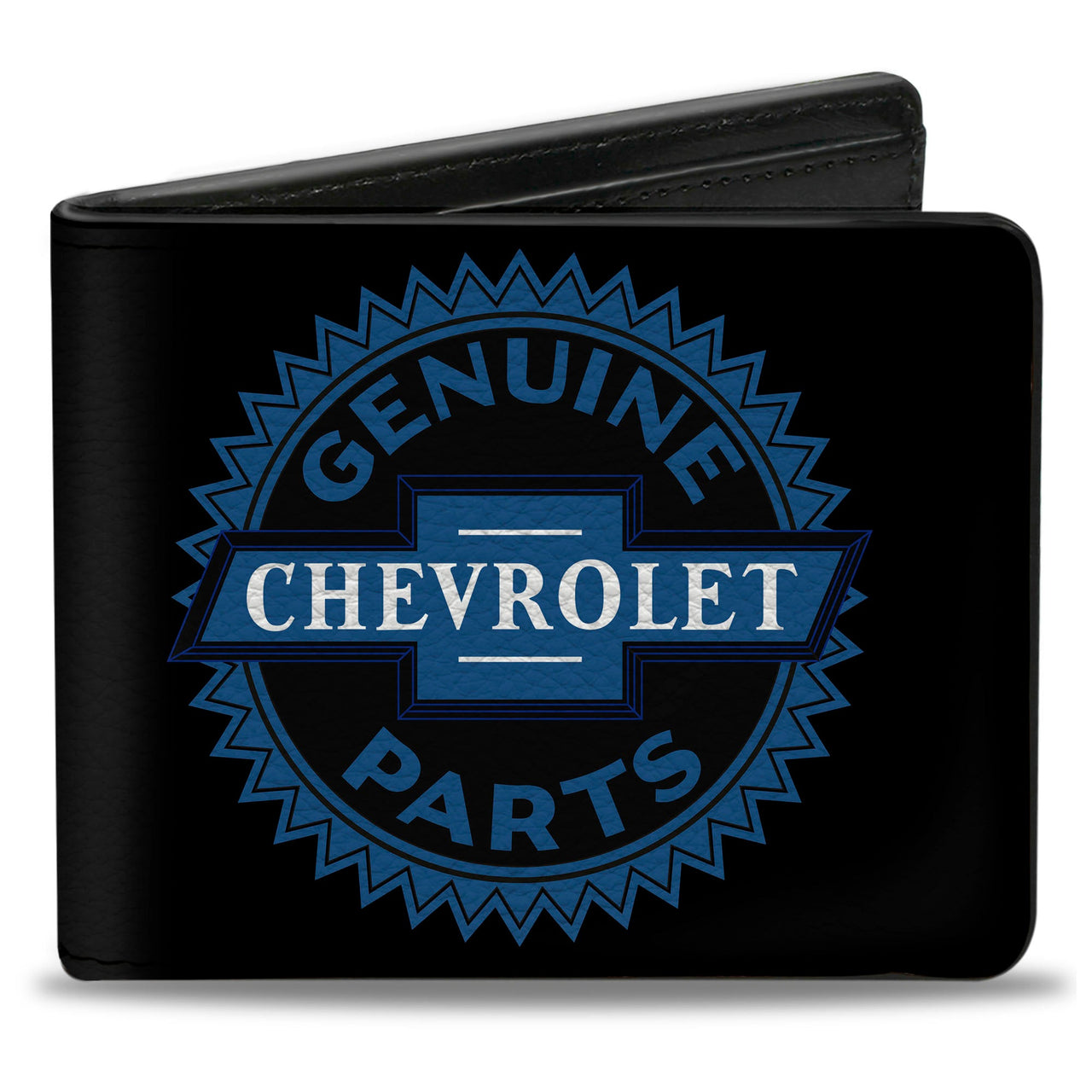 1927 Genuine Chevrolet Parts Seal Black & Blue Bi-Fold Wallet