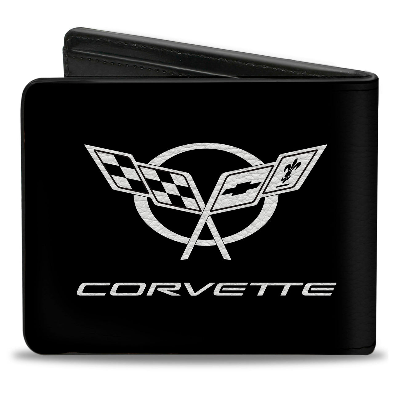 C5 Corvette Black & Silver Bi-Fold Wallet