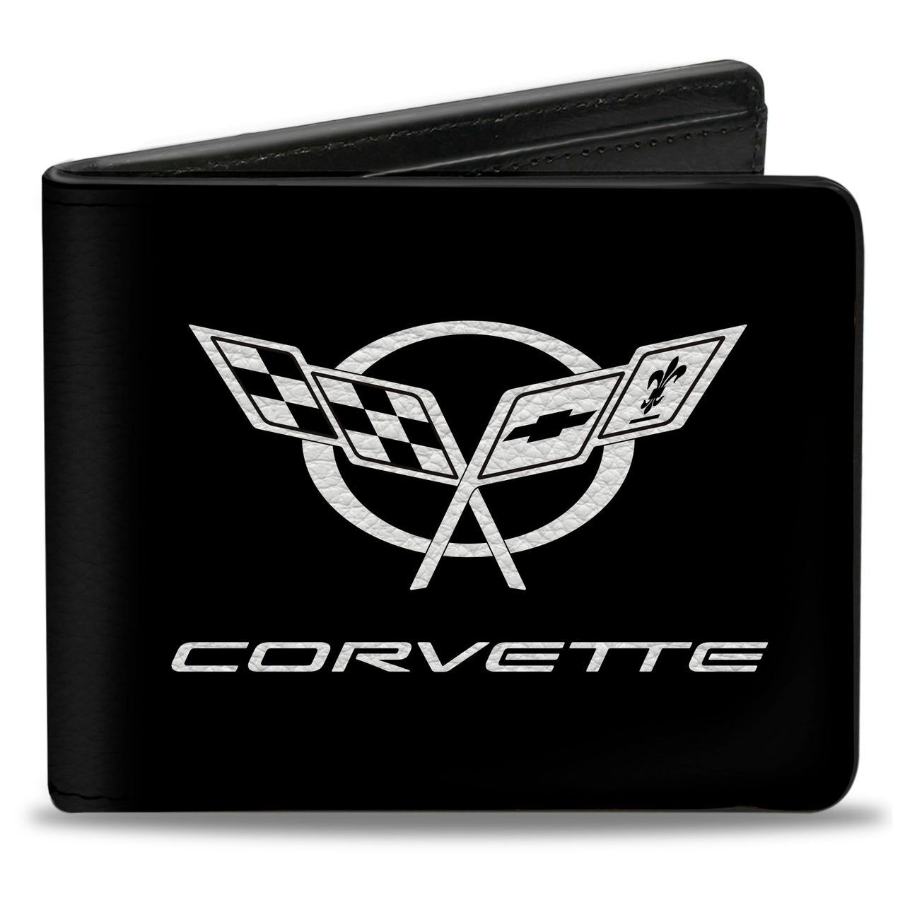 C5 Corvette Black & Silver Bi-Fold Wallet