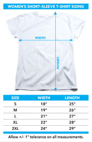 Women's t-shirt size chart