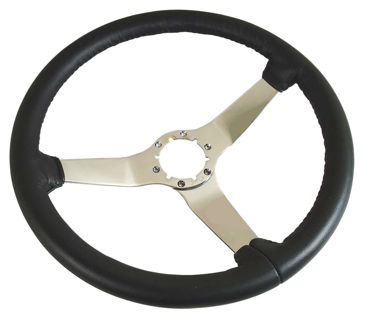 1979-1979 Corvette Leather Steering Wheel - Green W/Chrome Spokes - CA-X23814-Corvette-Store-Online