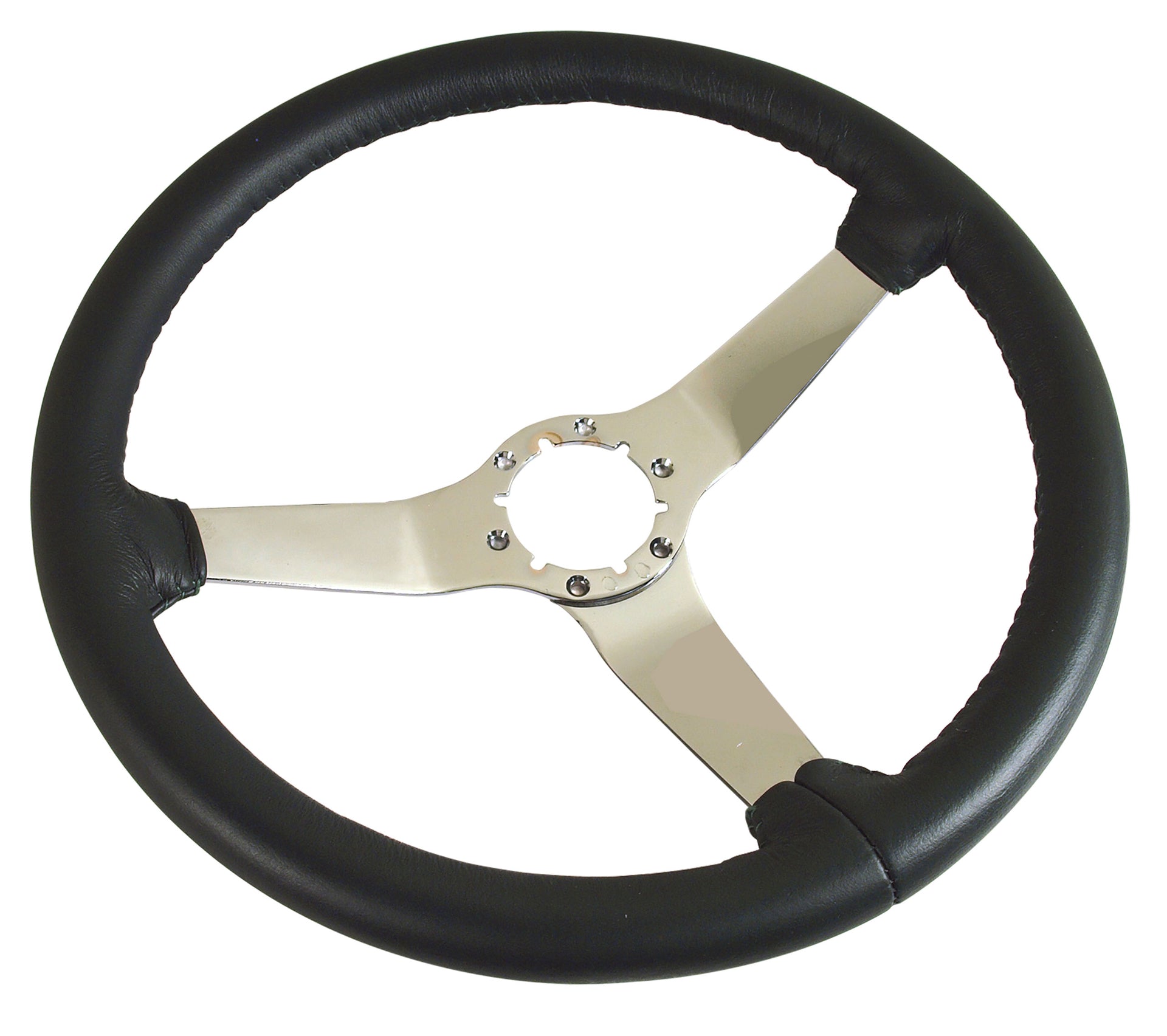 1979-1979 Corvette Leather Steering Wheel - Green W/Chrome Spokes - CA-X23814-Corvette-Store-Online