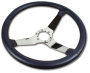 1978-1981 Corvette Leather Steering Wheel - Dark Blue W/Chrome Spokes - CA-X23848-Corvette-Store-Online