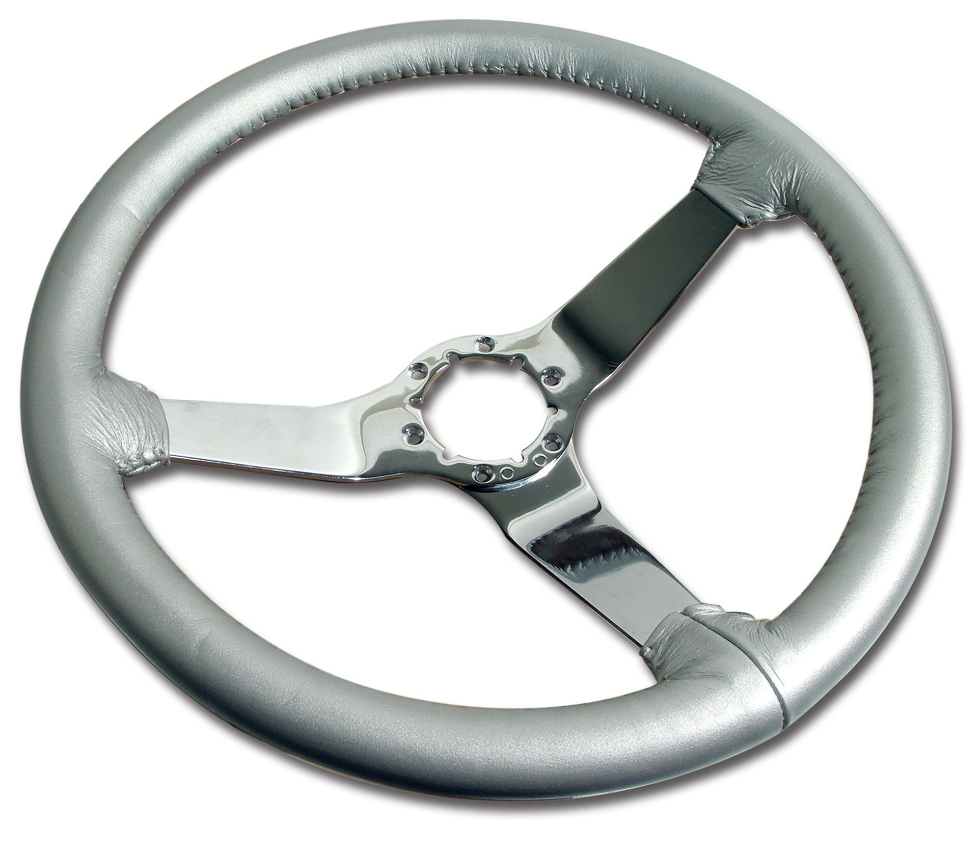 1978-1978 Corvette Leather Steering Wheel - Silver Pace W/Chrome Spokes - CA-X23862-Corvette-Store-Online