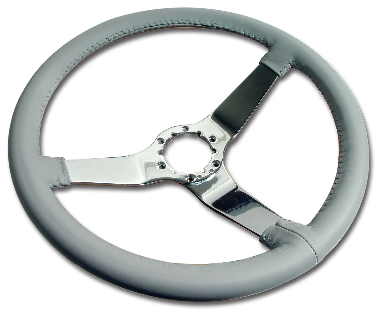 1977-1977 Corvette Leather Steering Wheel - Smoke W/Chrome Spokes - CA-X23867-Corvette-Store-Online