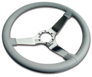 1977-1977 Corvette Leather Steering Wheel - Smoke W/Chrome Spokes - CA-X23867-Corvette-Store-Online