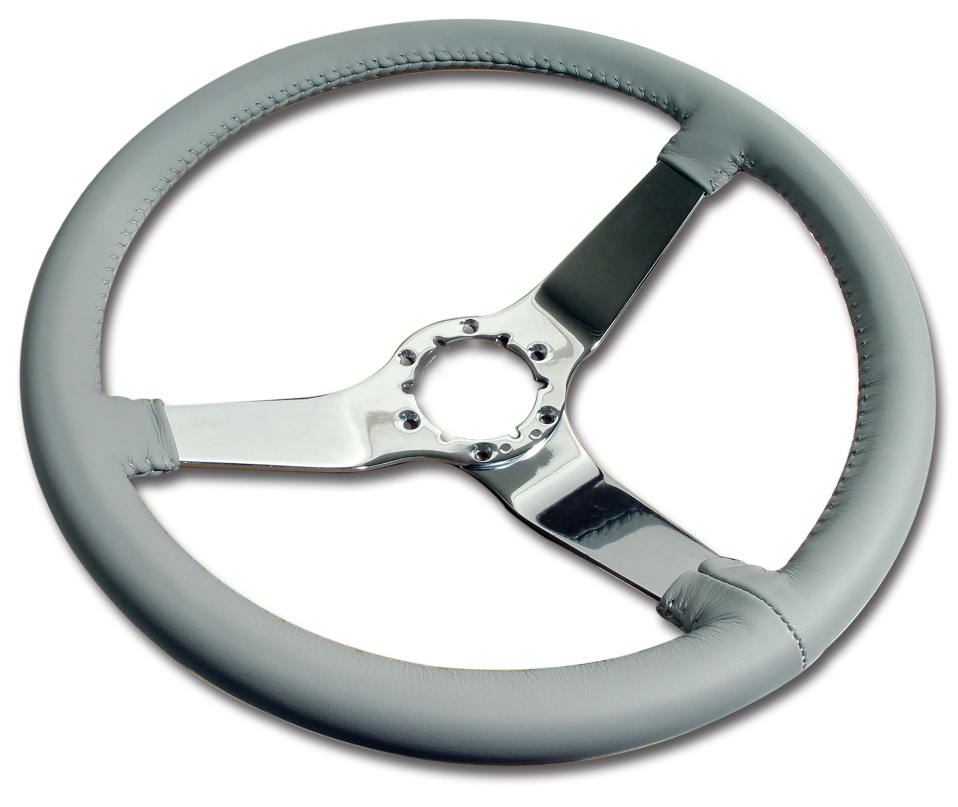 1977-1977 Corvette Leather Steering Wheel - Smoke W/Chrome Spokes - CA-X23867-Corvette-Store-Online