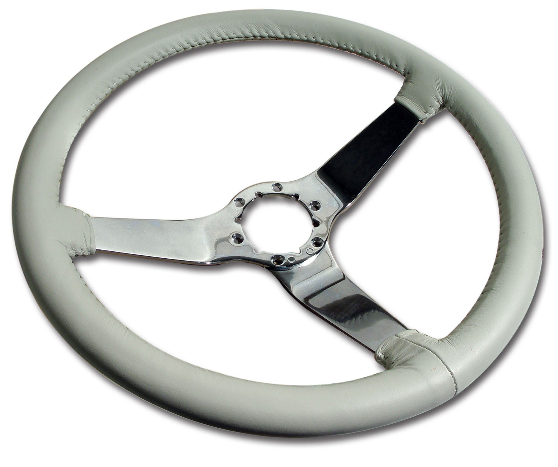 1978-1978 Corvette Leather Steering Wheel - Oyster W/Chrome Spokes - CA-X23873-Corvette-Store-Online