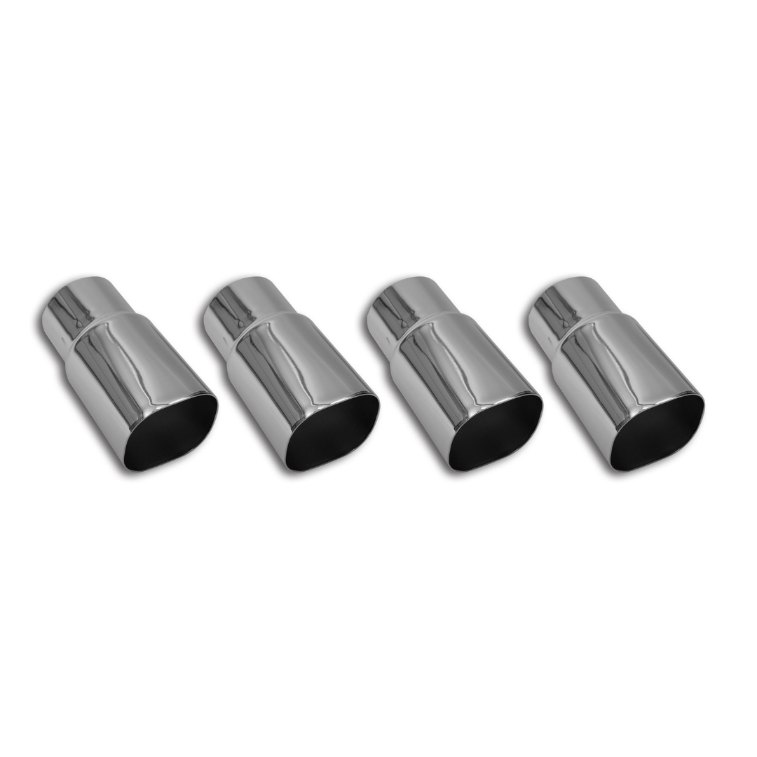 1985-1991 Corvette Exhaust Tips ZR1 Style Chrome 4 Piece Set - CA