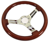 1968-1982 Corvette Mahogany Steering Wheel W/Chrome Spokes - CA-X2544-Corvette-Store-Online