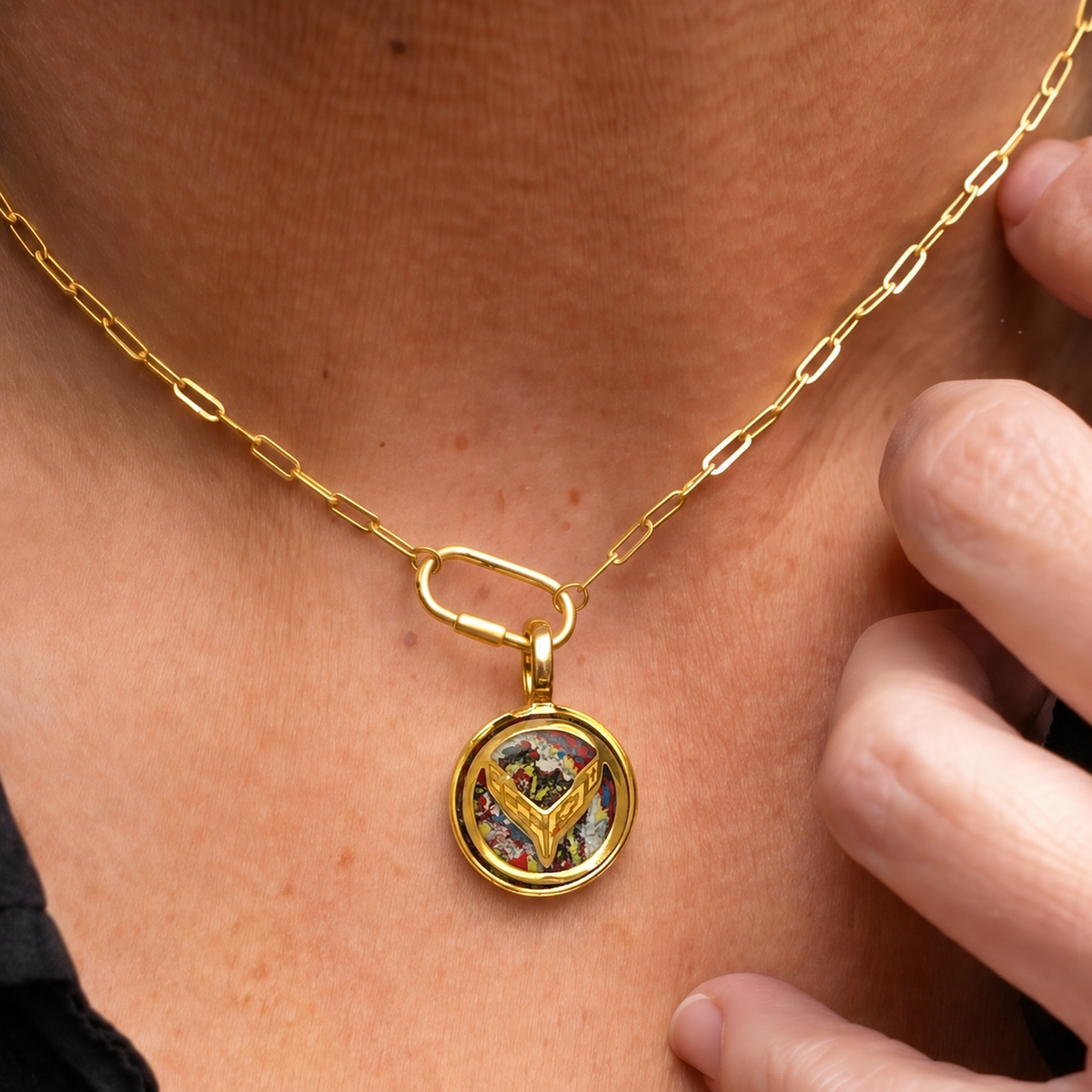 Corvette Charm Pendant | Reclaimed Bowling Green Paint