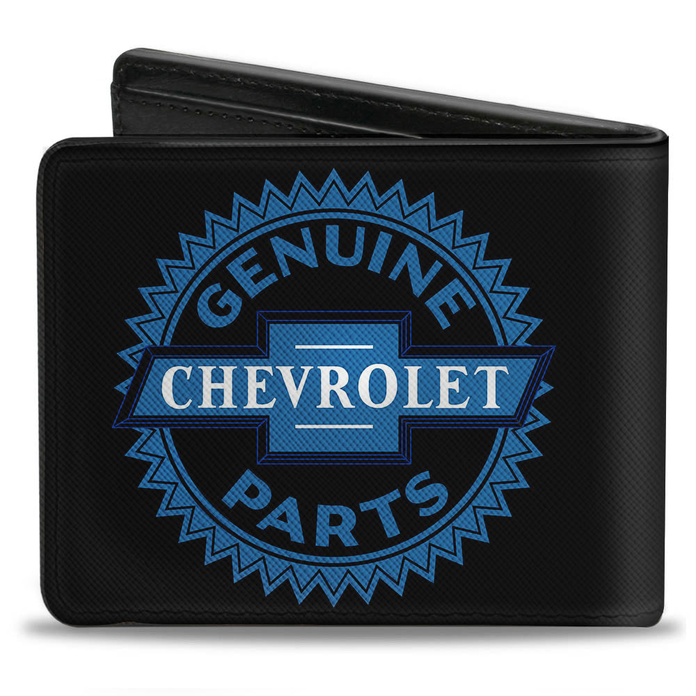 1927 Genuine Chevrolet Parts Seal Black & Blue Bi-Fold Wallet
