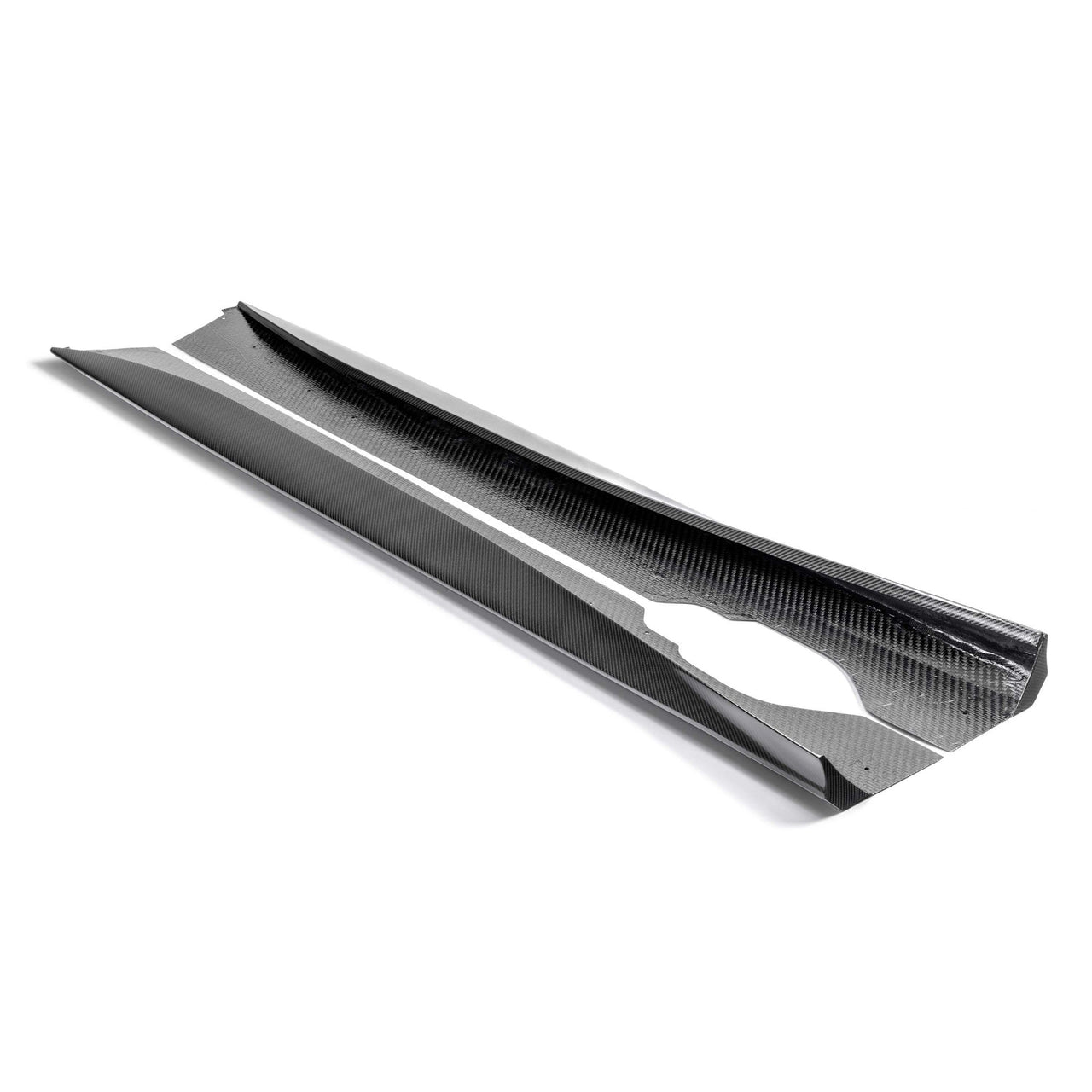 2023-2026 Corvette C8 Z06 Gloss Carbon Fiber Side Rocker Panels Splitter