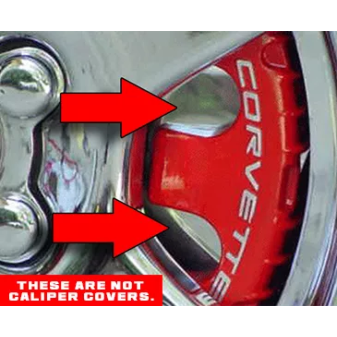 C5 Corvette Brake Pad Covers 4Pc Polished 1997-2004