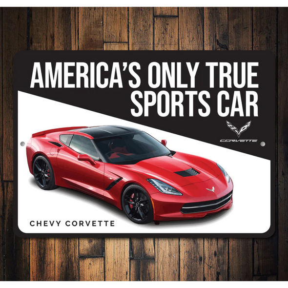 Americas Only True Sports Car Sign - Aluminum Sign
