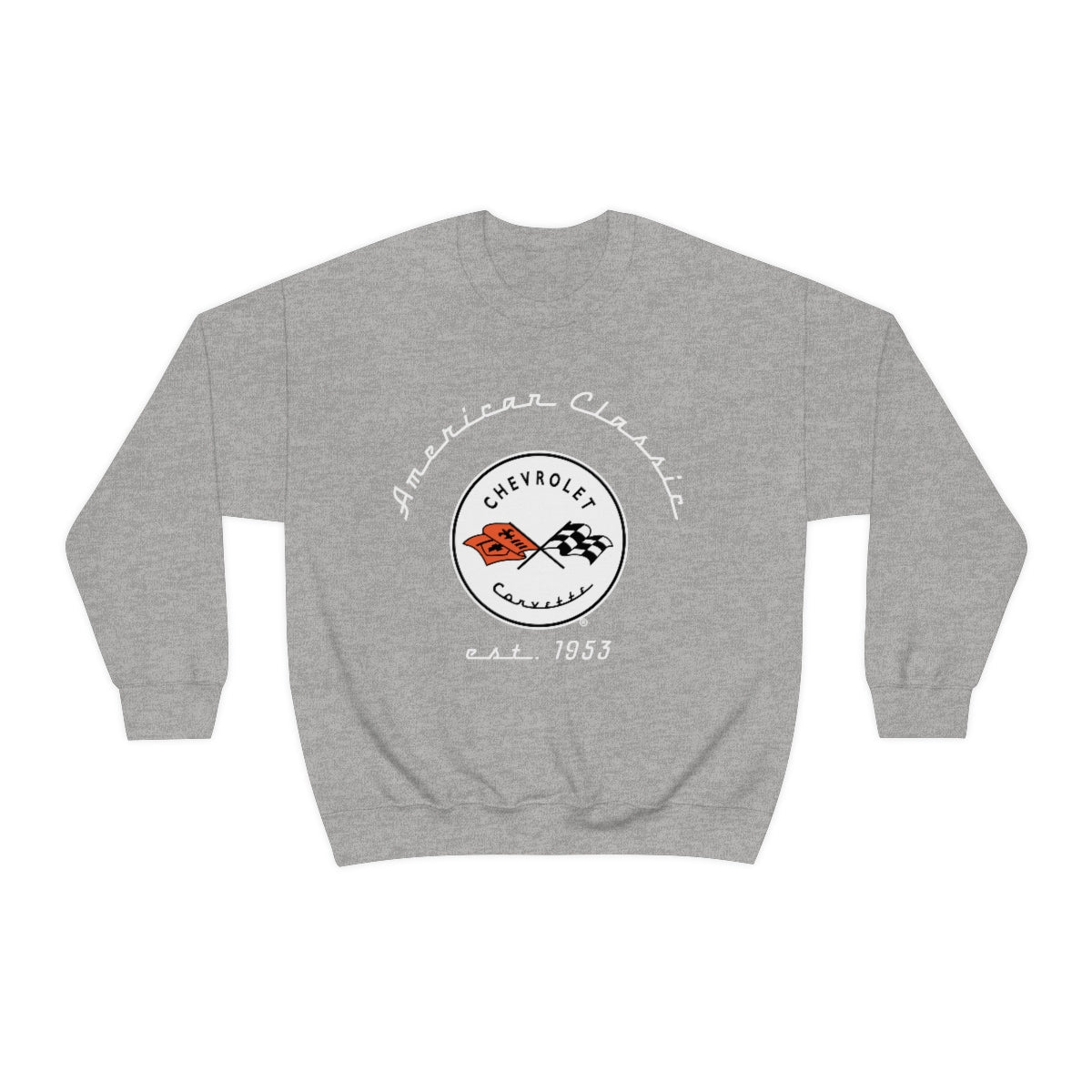C1 Corvette Crew Neck Long Sleeve Heavy Duty Sweatshirt