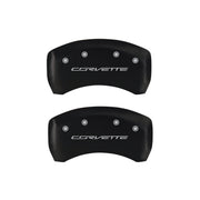 C7 Corvette Script, Black - C7 Corvette Stingray MGP Brake Caliper Covers