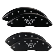C5 Cross Flags Emblem, Black - C5 Corvette MGP Brake Caliper Covers