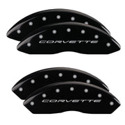 Corvette C8 Logo, Black - C8 Corvette 4-Piece MGP Brake Caliper Covers