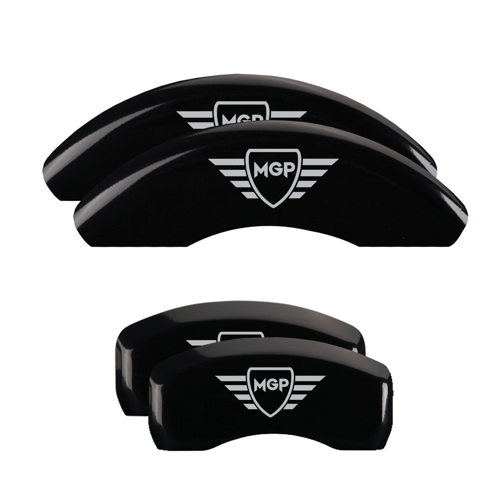 MGP Logo Digitally Printed, Black - C8 Corvette 6-Piece MGP Brake Caliper Covers