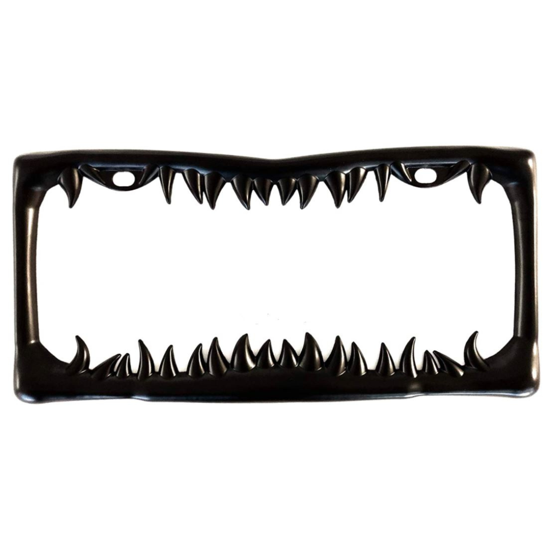Corvette Black Shark Tooth License Plate Frame - CA